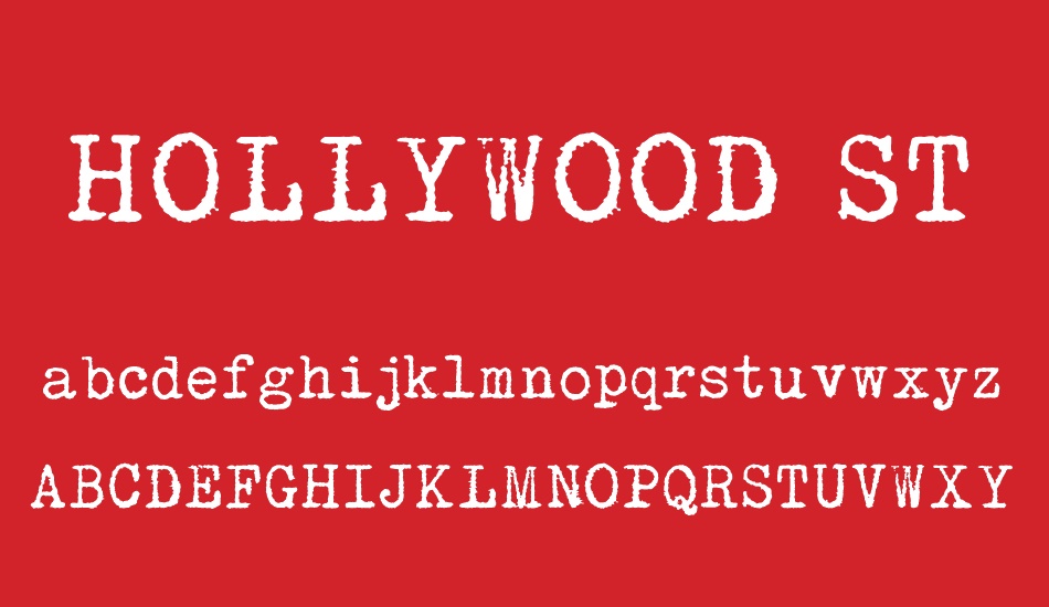 HOLLYWOOD STARFIRE font