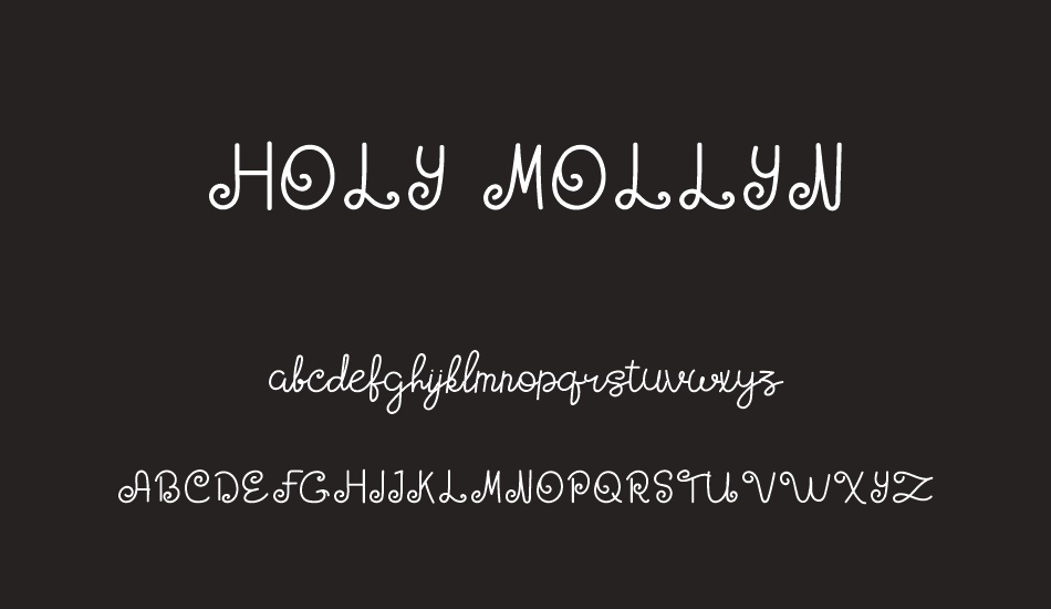 HOLY MOLLYN font