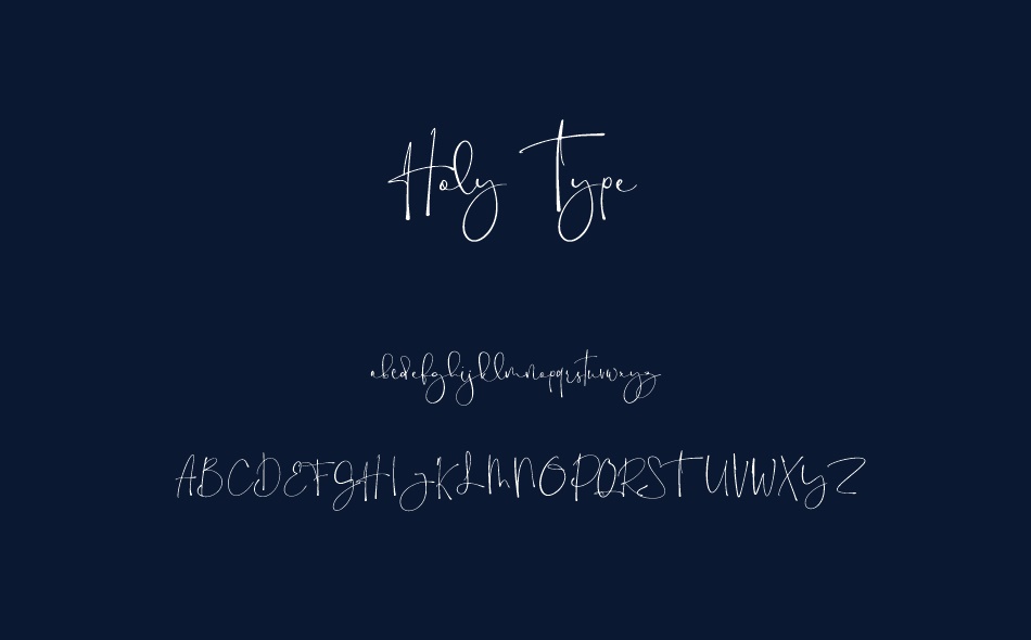 Holy Type font