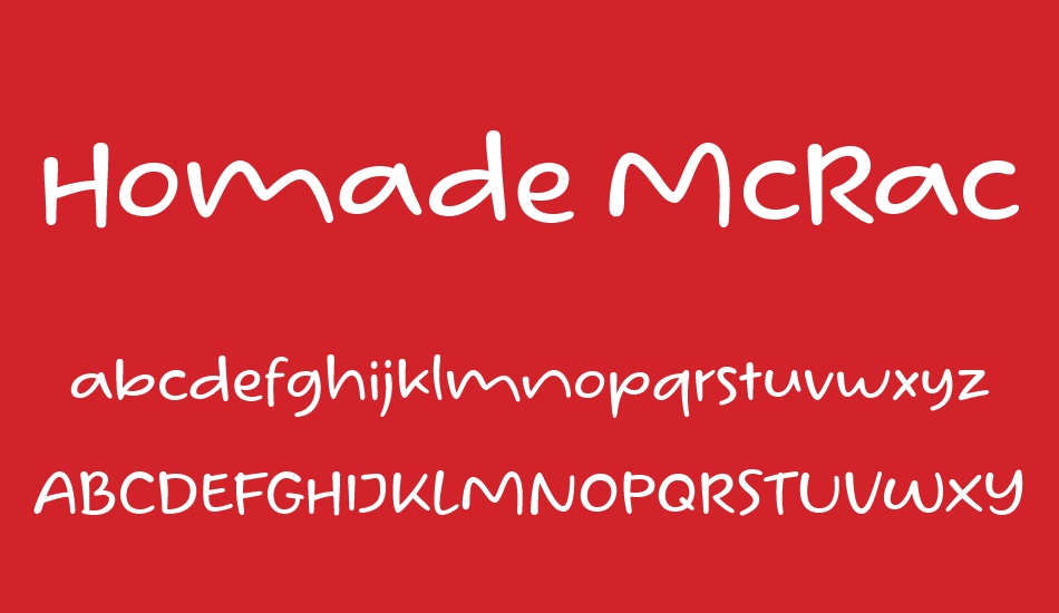 homade-mcracken font