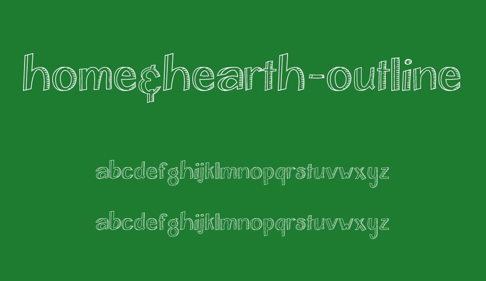 Home&Hearth-OutlineBold font