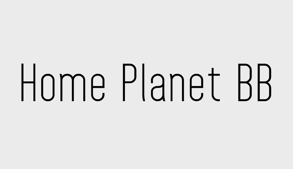 Home Planet BB font big