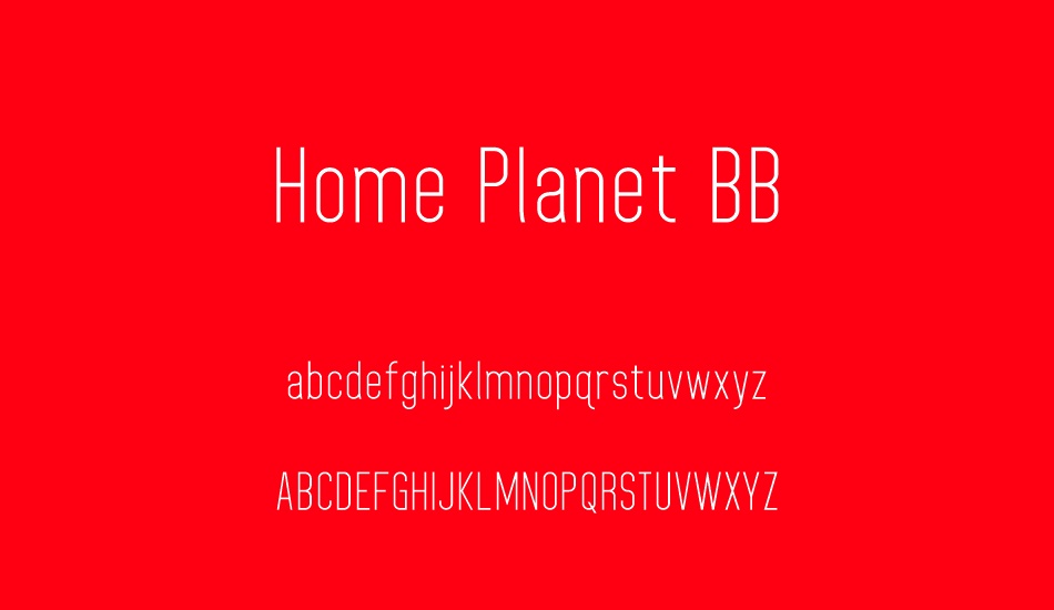 Home Planet BB font