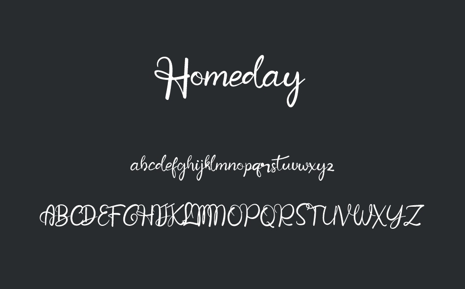 Homeday font