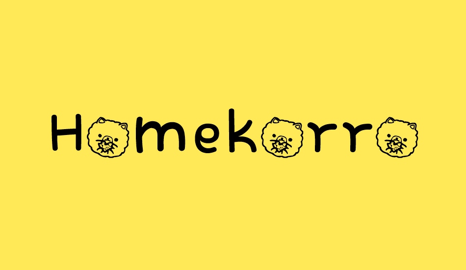 Homekorro font big