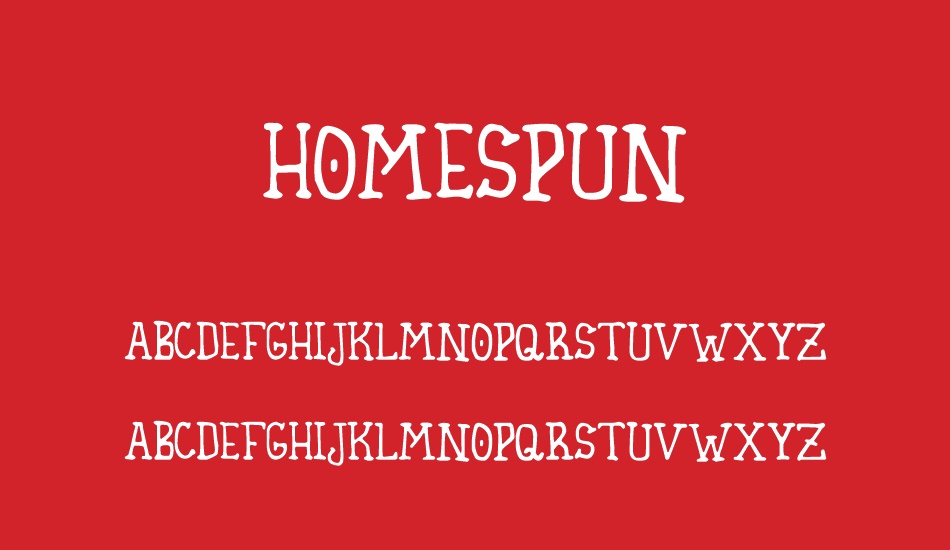Homespun font