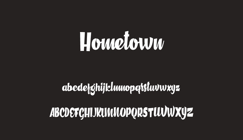 hometown-personal-use font