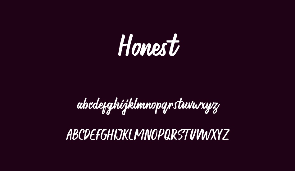 Honest font