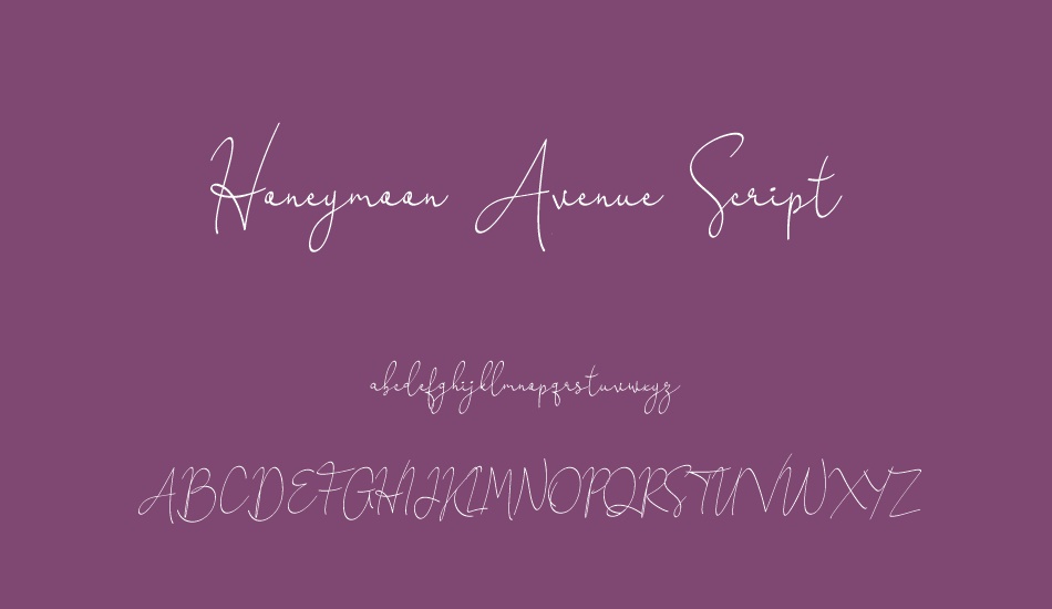 Honeymoon Avenue Script font