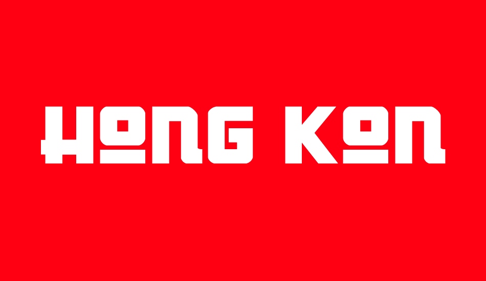 Hong Kong Hustle font big