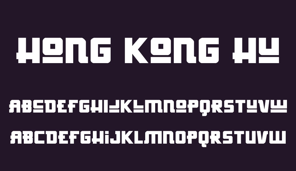 Hong Kong Hustle font