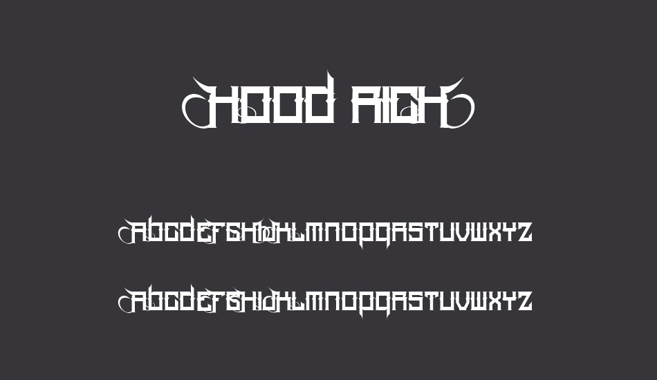 Hood Rich font