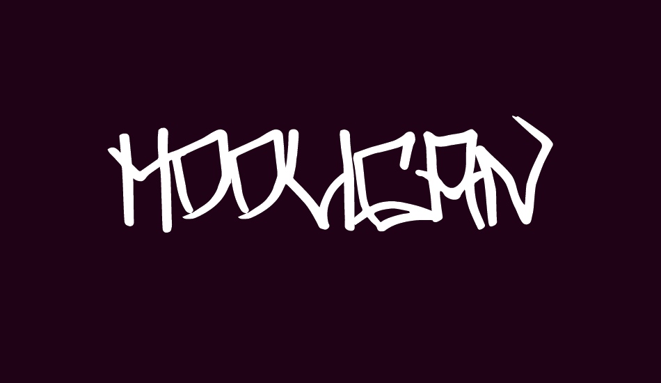 Hooligan font big