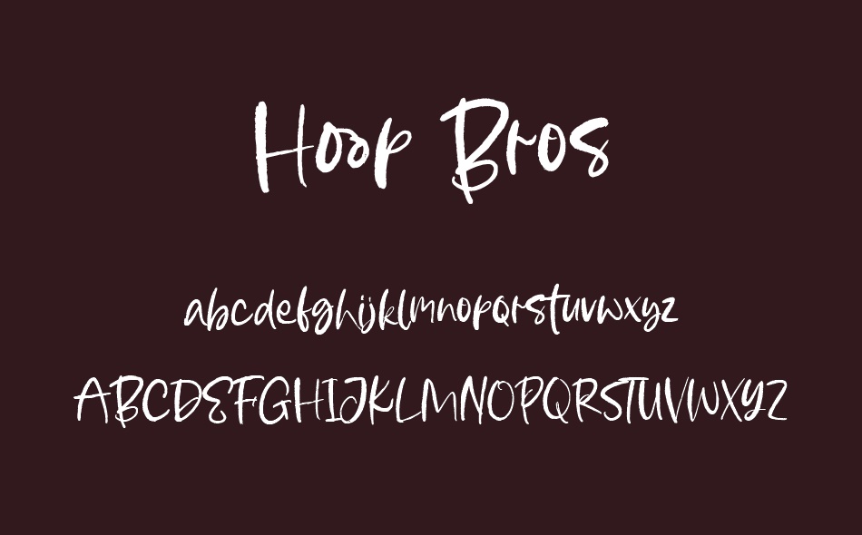 Hoop Bros font