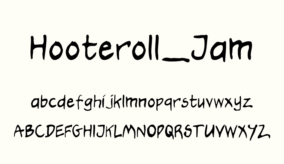 Hooteroll_Jam font