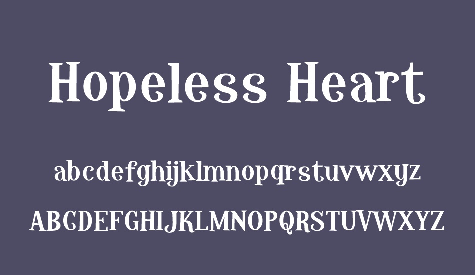 Hopeless Heart DEMO font