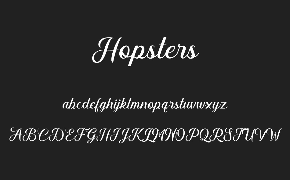 Hopsters font