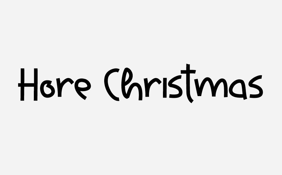 Hore Christmas font big