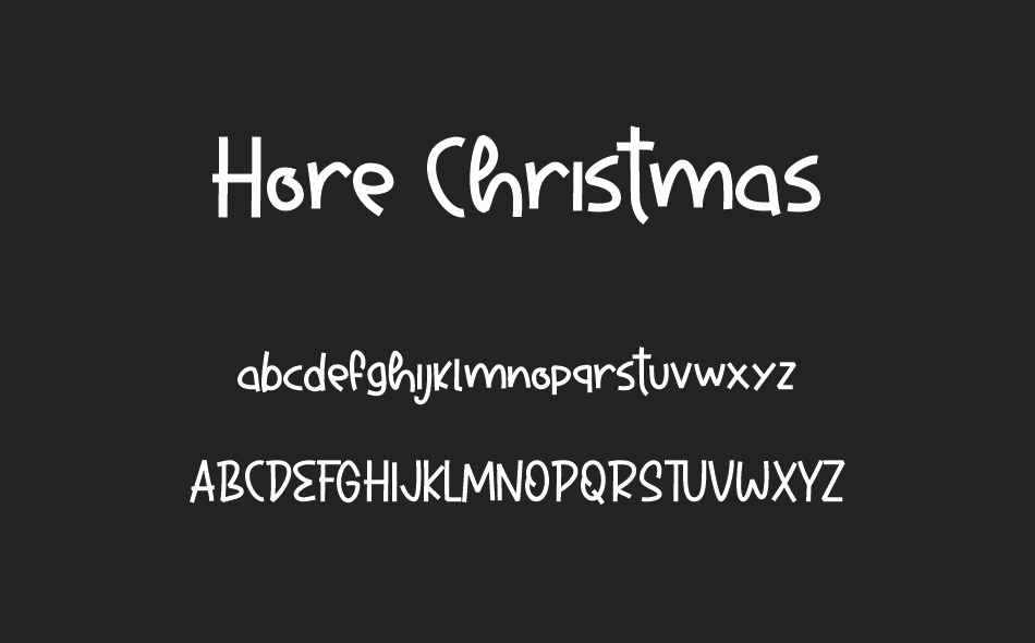 Hore Christmas font