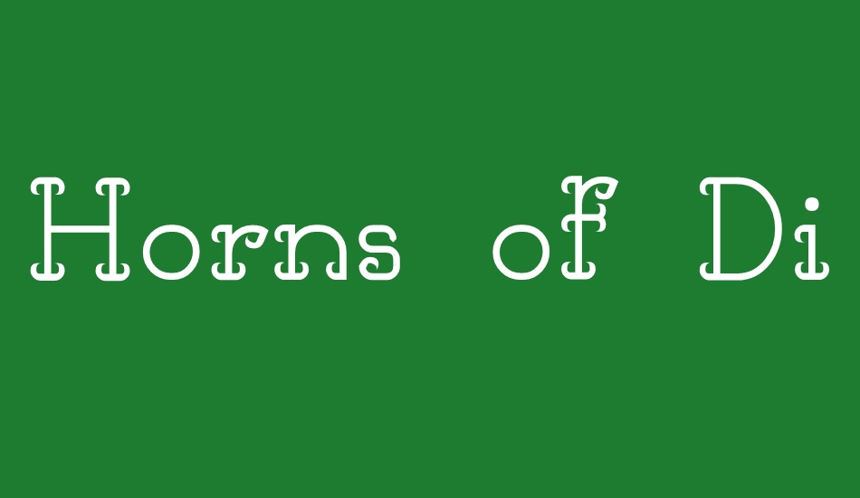 Horns of Dilemma font big