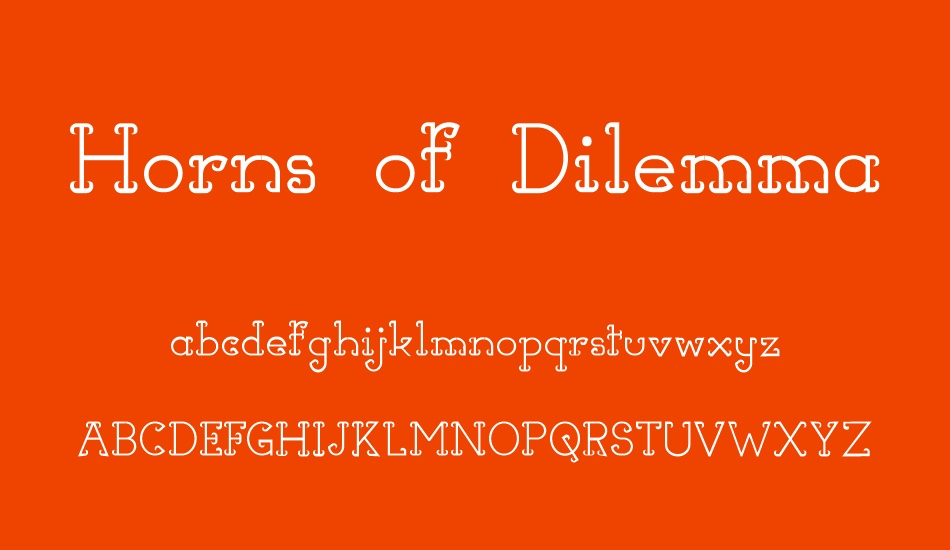 Horns of Dilemma font