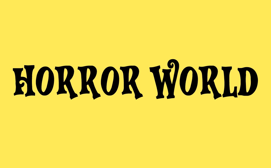 Horror World font big