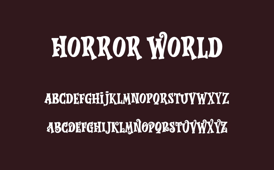 Horror World font