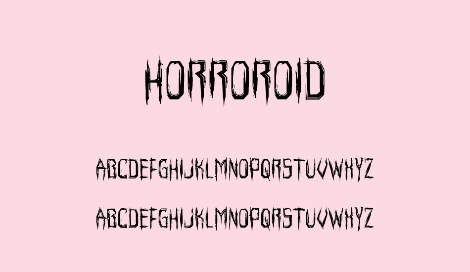 Horroroid font