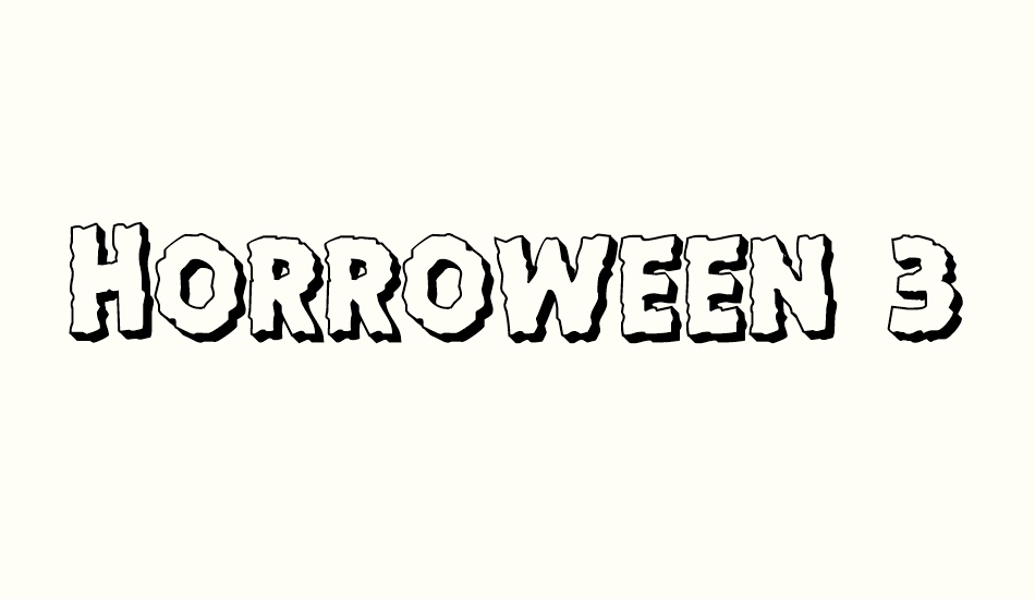 Horroween 3D font big