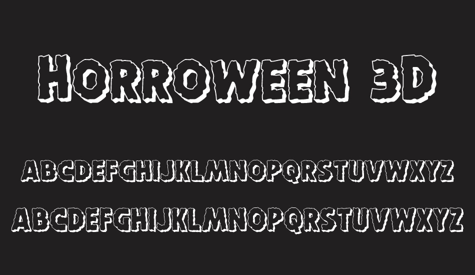 Horroween 3D font