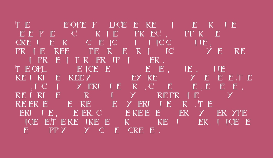 Horst Roman Gothic font 1