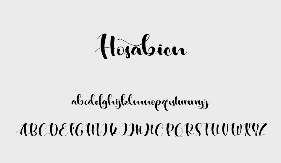 Hosabien font