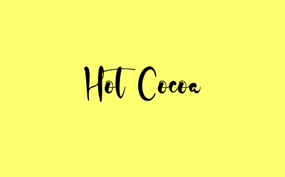 Hot Cocoa font big