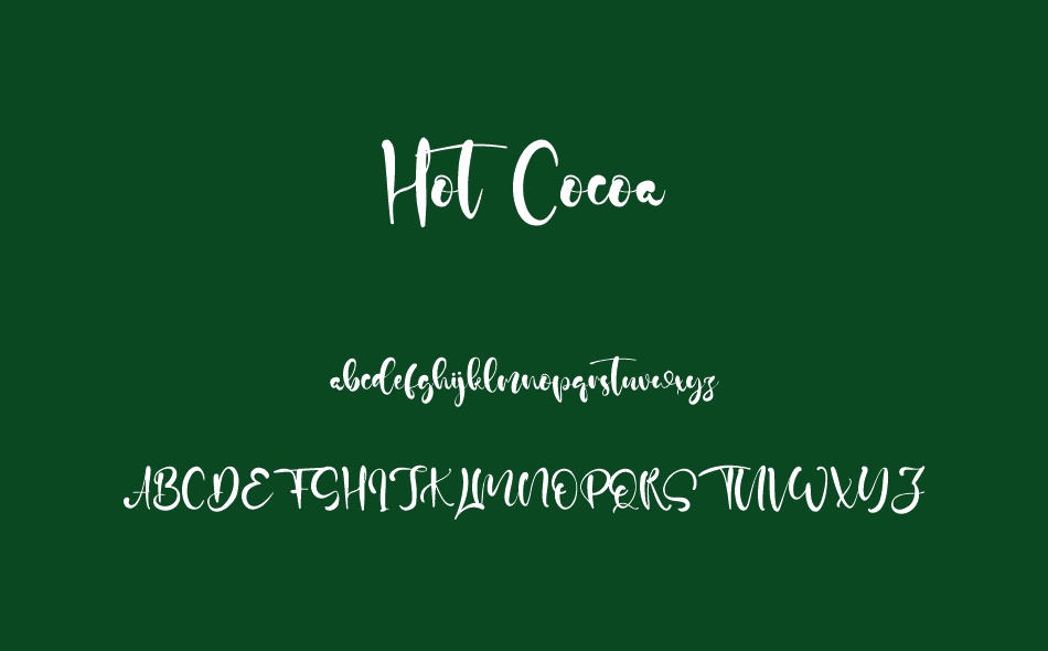Hot Cocoa font