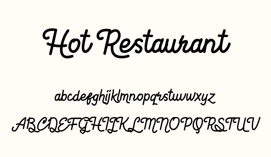 Hot Restaurant font