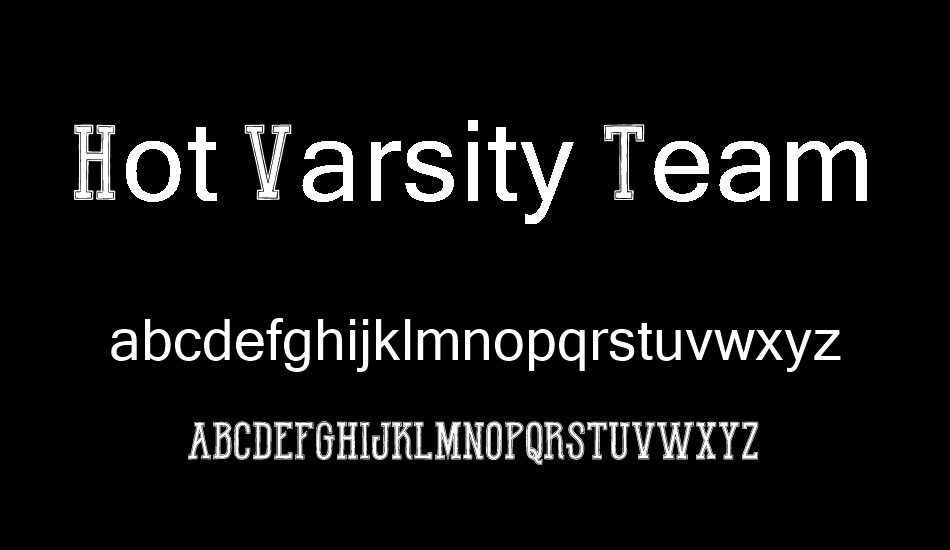 Hot Varsity Team DEMO font