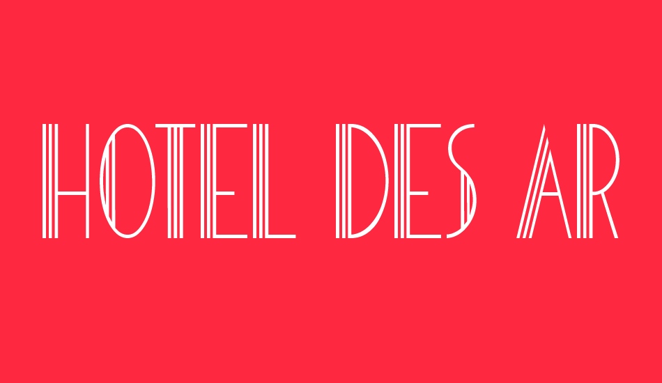 HOTEL DES ARTS 1929 font big