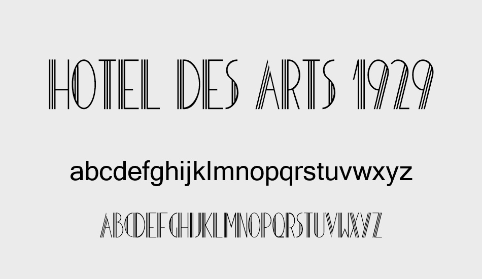HOTEL DES ARTS 1929 font