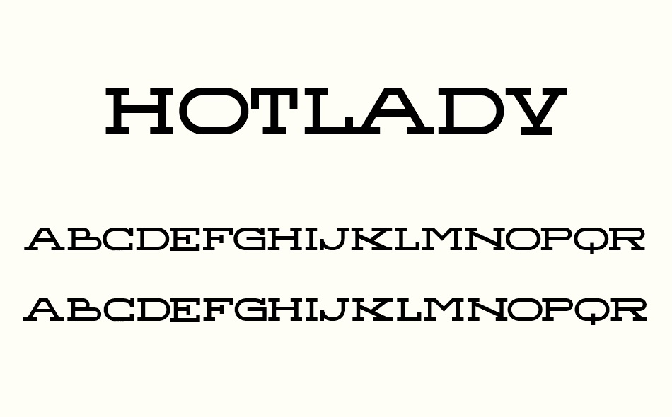 Hotlady font