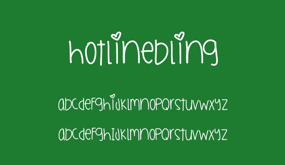 HotlineBling font