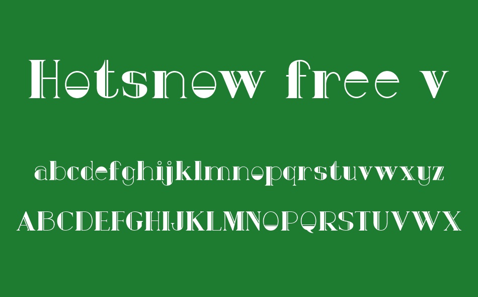 Hotsnow font