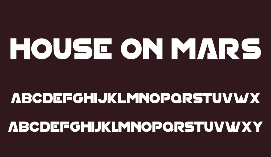 House On Mars font