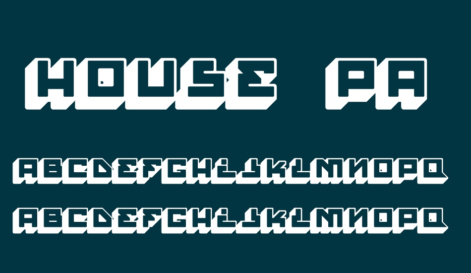 House Paint Slab font