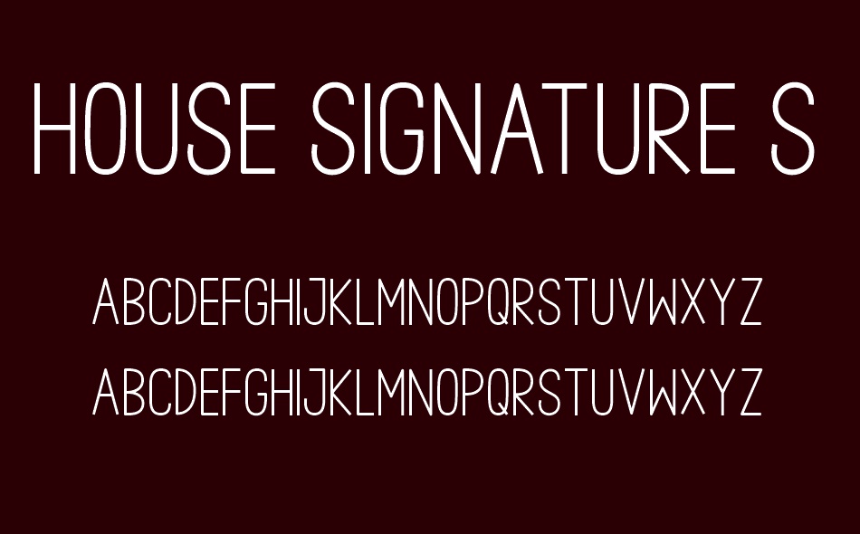 House Signature Sans font