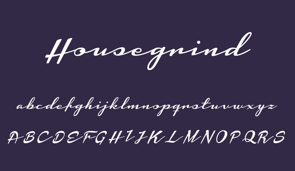 Housegrind Personal Use Only font