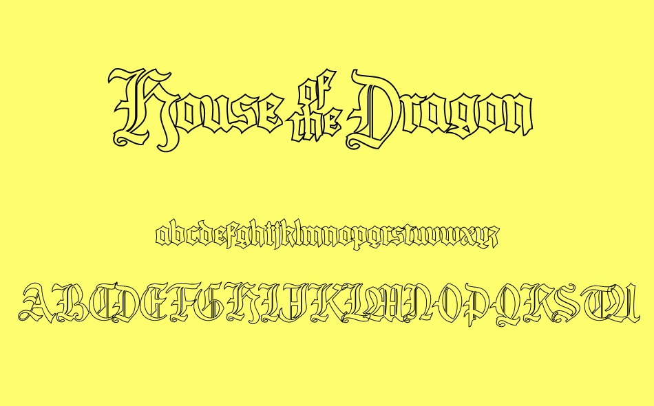 House of the Dragon font