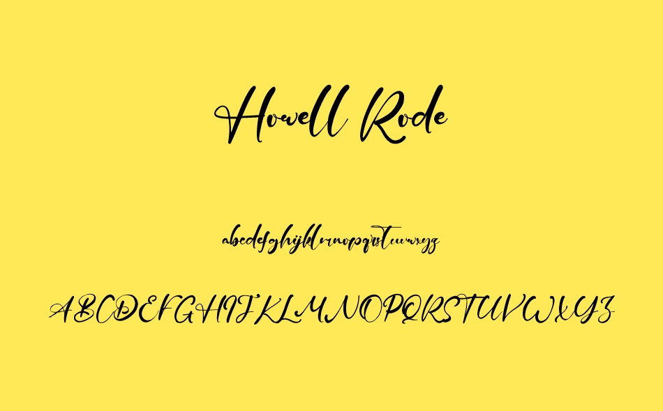 Howell Rode font