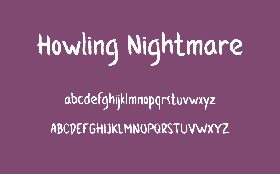 Howling Nightmare font