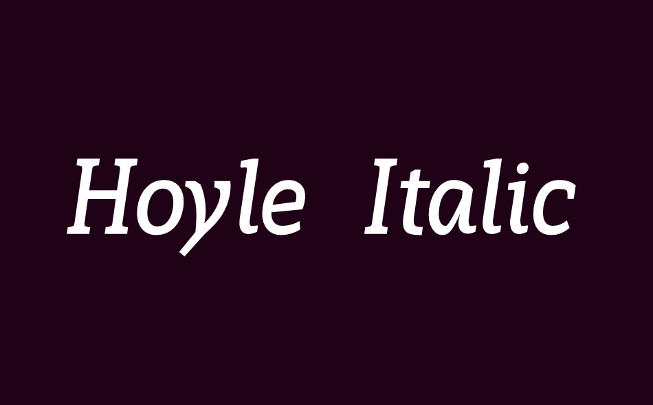 Hoyle font big