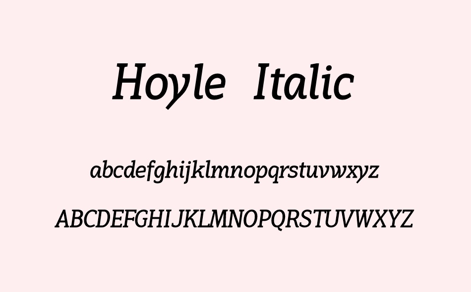 Hoyle font